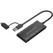 Conceptronic StreamVault BIAN03B geheugenkaartlezer USB 3.2 Gen 1 (3.1 Gen 1) Type-A Zwart