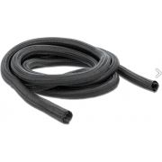Delock 18856 Gevlochten hoes zelfsluitend 2 m x 25 mm zwart