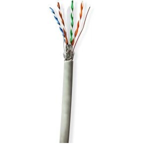 Nedis Netwerk Kabel Rol | CAT6 | Solid | S/FTP | CCA | 305.0 m | Binnenshuis | Rond | PVC | Grijs | Trekdo