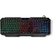 Nedis Bedraad Gaming USB Type-A Membrane Toetsen LED AZERTY Frans Toetsenbord