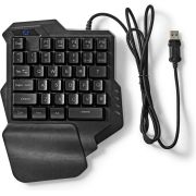 Nedis Bedraad Gaming Toetsenbord | USB Type-A | Membrane Toetsen | RGB | Enkelhandig | Universeel | Lengte