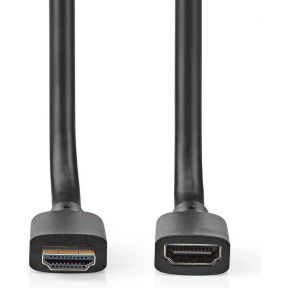 Nedis Ultra High Speed ​​HDMI™-Kabel - HDMI™ Connector - HDMI™ Female - 8K@60Hz - 48 Gbps - 1.00 m - Rond - 7.9 mm - Zwart - Envelop
