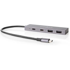 Nedis externe aluminium 4-ports USB Hub