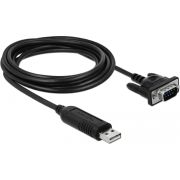 Delock 66282 USB 2.0 naar seriële RS-232-adapter met compacte seriële connectorbehuizing