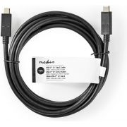 Nedis-CCGT64750BK10-USB-kabel-1-m-USB-3-2-Gen-2-3-1-Gen-2-USB-C-Zwart