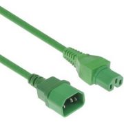ACT Netsnoer C14 - C15 groen 2 m