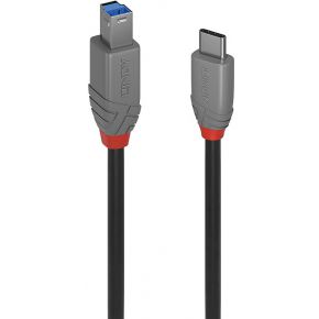 Lindy 36666 USB-kabel 1 m USB 3.2 Gen 1 (3.1 Gen 1) USB C USB B Zwart