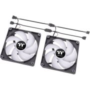 Thermaltake CT120 ARGB Sync PC Computer behuizing Ventilator Zwart, Wit 2 stuk(s)