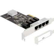 Delock 88618 PCI Express x4-kaart 4 x RJ45 Gigabit LAN RTL8111