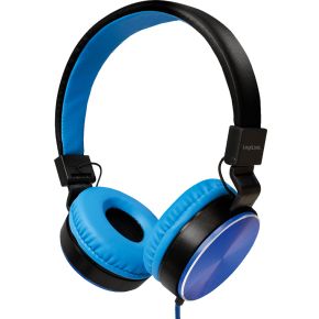 LogiLink HS0049BL hoofdtelefoon/headset Hoofdtelefoons Bedraad Hoofdband Muziek Zwart, Blauw