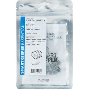 Smartkeeper BL04P1GY poortblokker USB Type-B Grijs Kunststof 10 stuk(s)