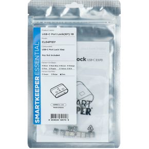 Smartkeeper CL04P1GY poortblokker USB Type-C Grijs Kunststof 10 stuk(s)