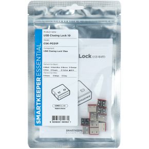Smartkeeper CSK-PC01P poortblokker USB Type-A Rood, Roestvrijstaal Kunststof 10 stuk(s)