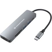 Conceptronic DONN11G notebook dock & poortreplicator Bedraad USB 3.2 Gen 1 (3.1 Gen 1) Type-C Grijs
