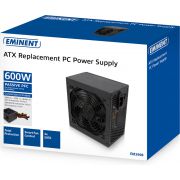 Eminent-EM3908-power-supply-unit-600-W-20-4-pin-ATX-ATX-Zwart-PSU-PC-voeding