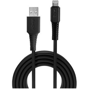 Lindy 31319 Lightning-kabel 0,5 m Zwart