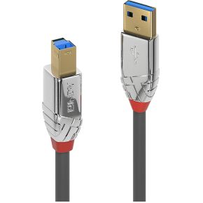 Lindy 36664 USB-kabel 5 m USB 3.2 Gen 1 (3.1 Gen 1) USB A USB B Grijs