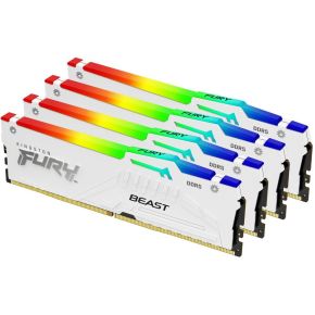 Kingston DDR5 Fury Beast White RGB 4x32GB 5200 geheugenmodule
