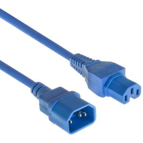 ACT Netsnoer C14 - C15 blauw 1,2 m
