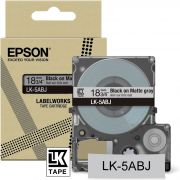 Epson C53S672087 labelprinter-tape Zwart op grijs LK