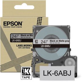 Epson C53S672088 labelprinter-tape Zwart op grijs LK