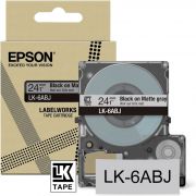 Epson C53S672088 labelprinter-tape Zwart op grijs LK