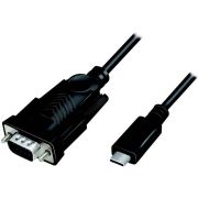 LogiLink-AU0051A-video-kabel-adapter-1-2-m-USB-C-VGA-D-Sub-Zwart
