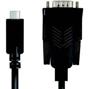 LogiLink-AU0051A-video-kabel-adapter-1-2-m-USB-C-VGA-D-Sub-Zwart