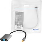 LogiLink-CUA0104-video-kabel-adapter-0-15-m-USB-Type-C-VGA-D-Sub-Zwart-Grijs
