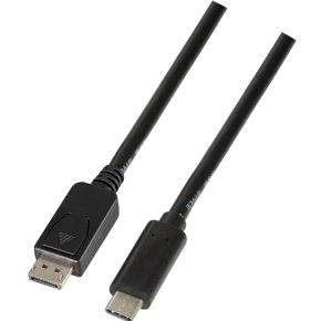 LogiLink UA0336 video kabel adapter 3 m USB Type-C DisplayPort Zwart
