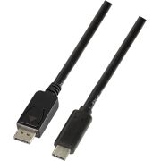 LogiLink-UA0336-video-kabel-adapter-3-m-USB-Type-C-DisplayPort-Zwart