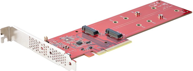 PH44 M.2 NVME Naar PCIe X16 Adapter, 4-poorts M.2 NVMe SSD Naar PCIE X16 M Key Harde Schijf Converter Lezer Uitbreidingskaart, Ondersteunt PCIE Split of PCIE RAID(ph44