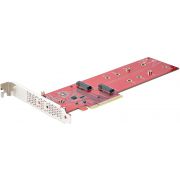 StarTech.com Dual M.2 PCI Express SSD Adapter Kaart, PCIe x8 / x16 naar Dual NVMe of AHCI M.2 SSDs,