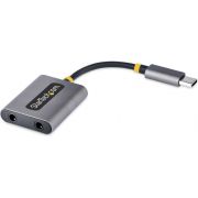 StarTech.com USB-C Headphone Splitter, USB Type C Dual Headset Adapter met Mic Input, USB C naar 3.5