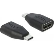 DeLOCK 66528 tussenstuk voor kabels USB Type-C USB Type-A Zwart