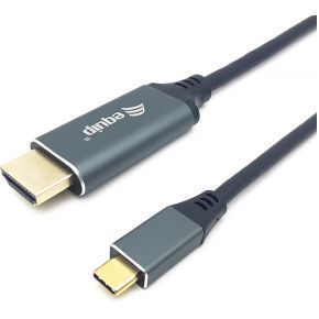Equip 133415 video kabel adapter 1 m USB Type-C HDMI Type A (Standaard) Zwart, Grijs