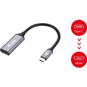 Equip-133491-video-kabel-adapter-0-15-m-USB-Type-C-HDMI-Zwart-Grijs