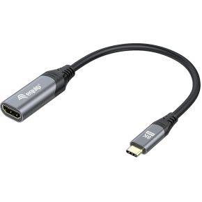 Equip 133492 video kabel adapter 0,15 m USB Type-C HDMI Zwart, Grijs
