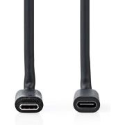Nedis CCGL64010BK10 USB-kabel 1 m USB 3.2 Gen 1 (3.1 Gen 1) USB C Zwart