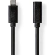 Nedis-CCGL64010BK10-USB-kabel-1-m-USB-3-2-Gen-1-3-1-Gen-1-USB-C-Zwart