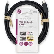 Nedis-CCGL64020BK20-USB-kabel-2-m-USB-C-Zwart