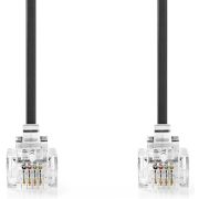 Nedis-Telecomkabel-RJ11-Male-RJ11-Male-2-00-m-Kabel-design-Plat-Connectorplating-Goud-Verguld