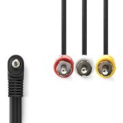 Nedis-Audio-Videokabel-3-5-mm-Male-3x-RCA-Male-Vernikkeld-1-00-m-Rond-PVC-Zwart