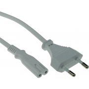 ACT Netsnoer Euro male - C7 female wit 1,5 m