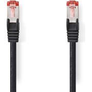 Nedis CAT6-kabel | RJ45 Male | RJ45 Male | S/FTP | 0.50 m | Rond | LSZH | Zwart | Label