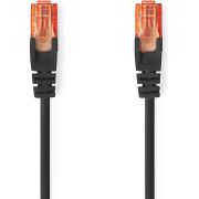 Nedis CAT6-kabel | RJ45 Male | RJ45 Male | U/UTP | 0.30 m | Rond | PVC | Zwart | Label