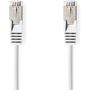 Nedis CAT6a-Kabel | SF/UTP | RJ45 Male | RJ45 Male | 7.50 m | Rond | PVC | Wit | Label