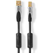 Nedis USB 2.0-Kabel | A Male - B Male | 5,0 m | Antraciet