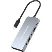 Conceptronic DONN22G notebook dock & poortreplicator Bedraad USB 3.2 Gen 2 (3.1 Gen 2) Type-C Grijs