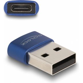 DeLOCK 60051 tussenstuk voor kabels USB C USB A Blauw